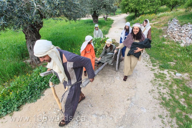 August 14, 2013 in present day Nazareth, first century life is acted out at Nazareth Village.